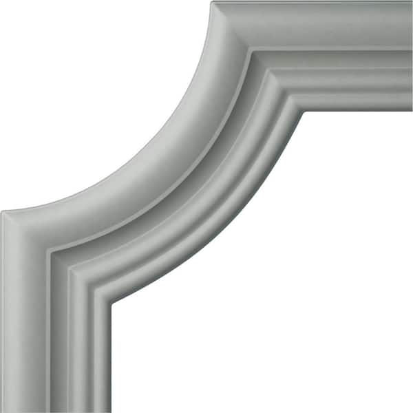 Ekena Millwork 6 in. x 1/2 in. x 6 in. Urethane Swindon Panel Moulding Corner (Matches Moulding PML01X00SW)