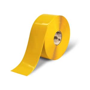 4 in. Safety Floor Tape in Solid Yellow 100 ft. Roll