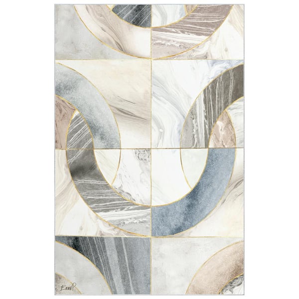 Empire Art Direct Multi-Colored 5 ft. x 8 ft. Mosaic Serenity Washable Geometric Art Area Rug