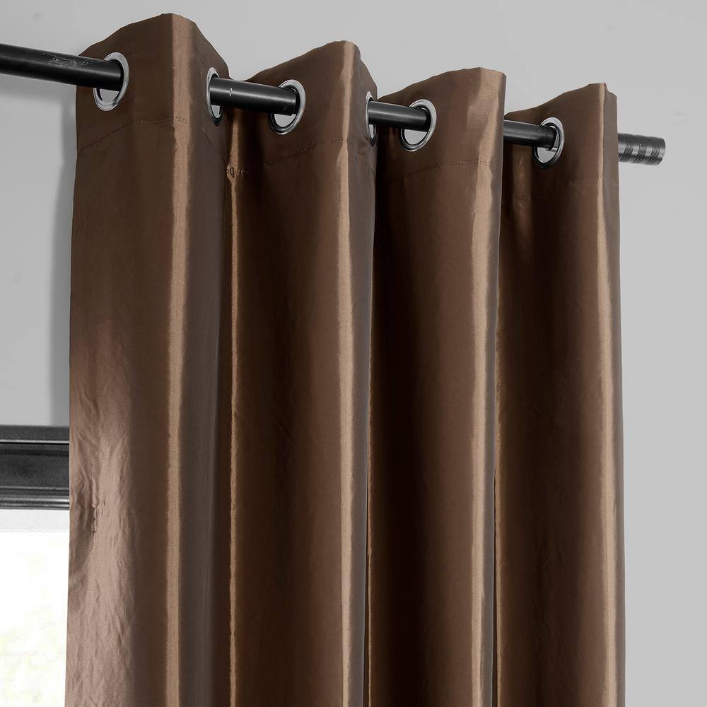 Silver Faux Silk Blackout Curtains 108 Inches Long