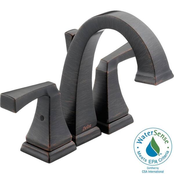 Unbranded Dryden 4 in. Minispread 2-Handle High-Arc Bathroom Faucet in Venetian Bronze-DISCONTINUED