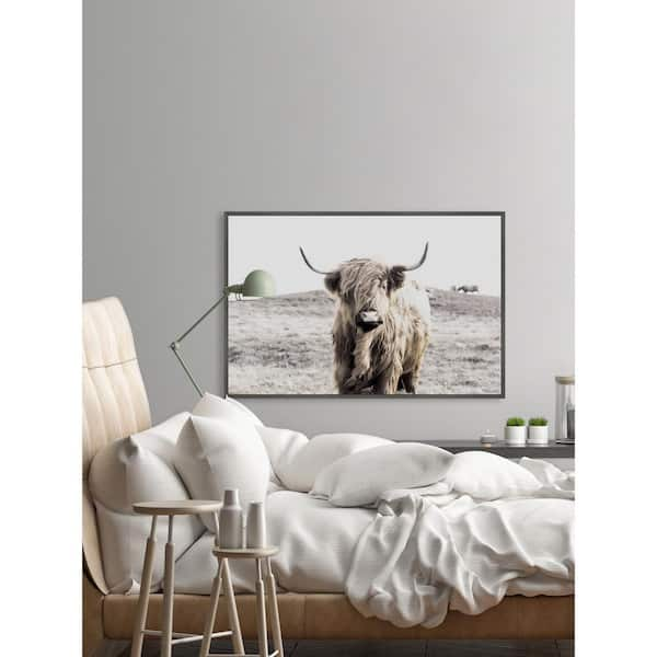 Longhorn Cow Wall Art Set - Triptych - Multi-Panel Set of 3 Canvas