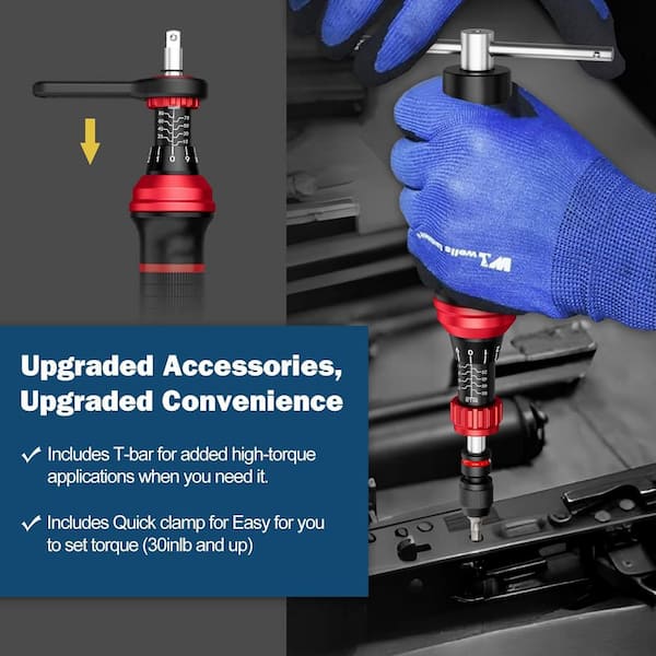 YICHUHAOXI 64-Piece Torque Screwdriver Set T-bar Handle 10-80 in