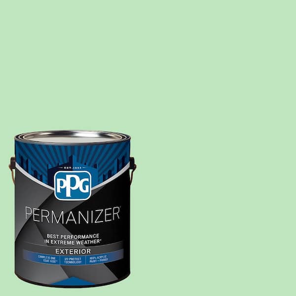 PERMANIZER 1 gal. PPG1225-4 Lime Sorbet Flat Exterior Paint