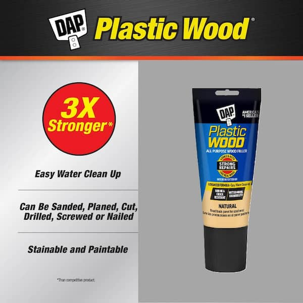 Plastic Wood 6 Ounce Natural Paintable Latex Wood Filler