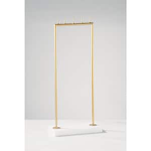 18" Gold / White Jewelry Display Stand