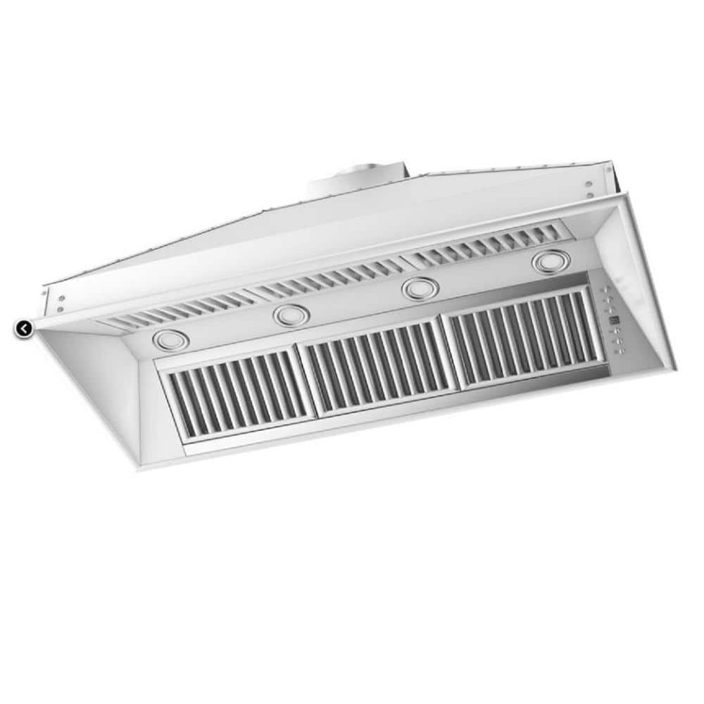 46" Stainless Steel Ducted Range Hood Insert with LED Lighting