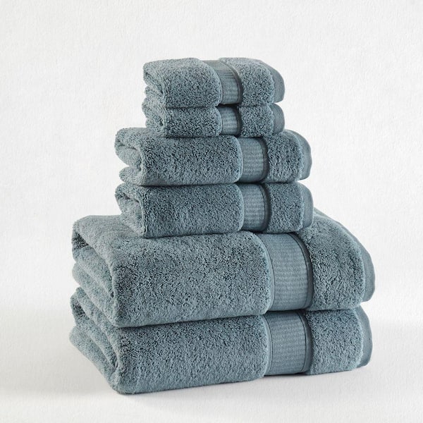 J QUEEN NEW YORK INC Bellmare Towel French Blue Cotton 6-Pieces