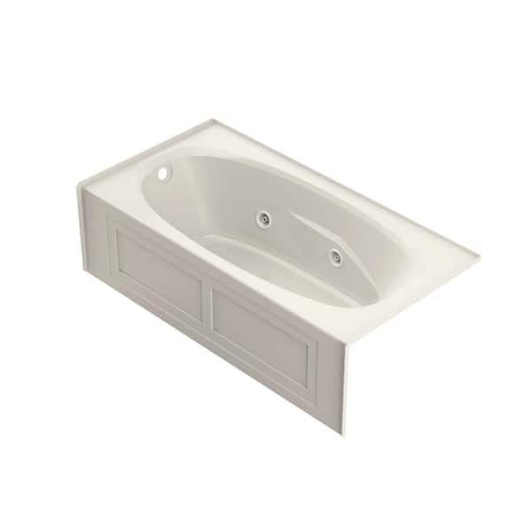 JACUZZI AMIGA 72 in. x 36 in. Whirlpool Bathtub with Left Drain in Oyster