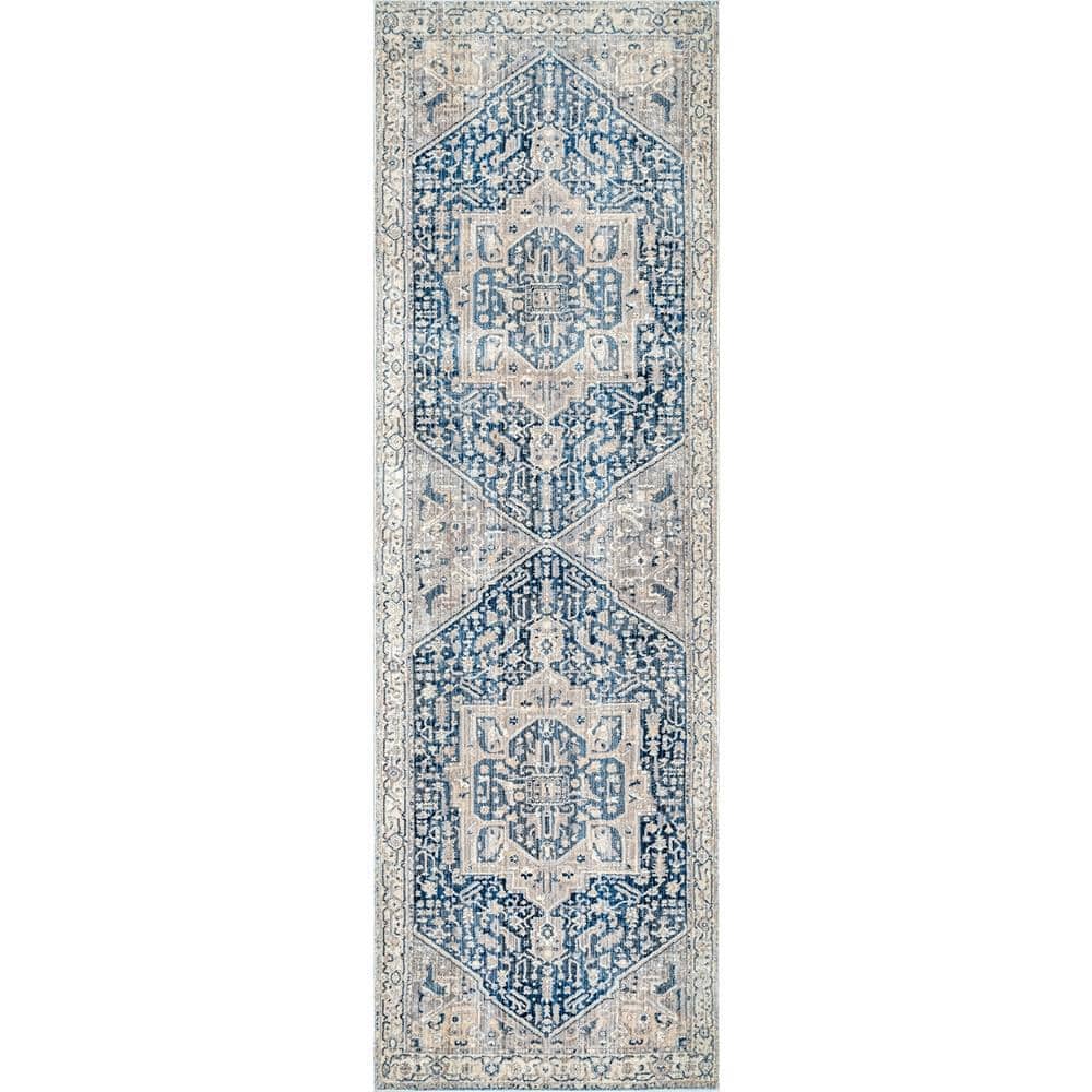 Ehtel Medallion Fringe Gray 3 ft. x 8 ft. Runner Rug price history on PriceWatchPro