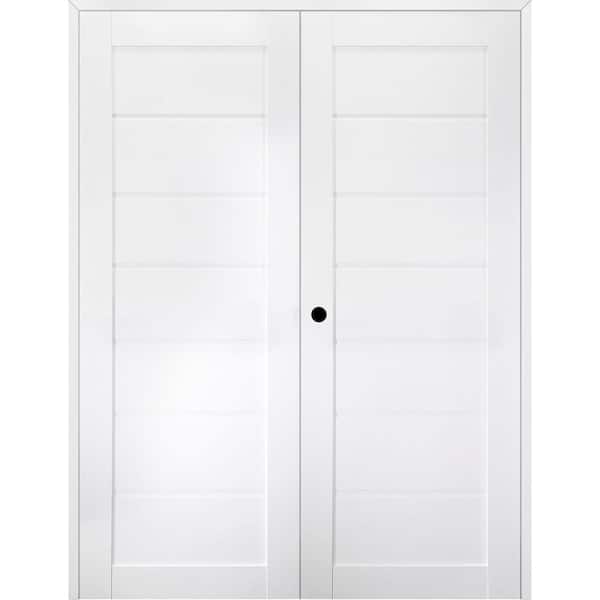 Belldinni Alda 64 in. x 79.375 in. Right Hand Active Bianco Noble Wood ...