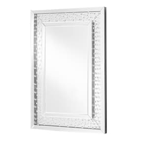 Timeless Home 24 in. W x 35.5 in. H x Contemporary Frameless Round Clear Mirror