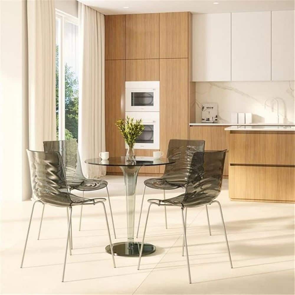 Black Color Plastic Side Chair