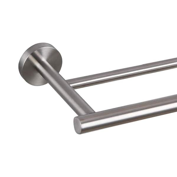 1-Pack 23.6 in. Wall Mounted Towel Bar in Brushed Nickel