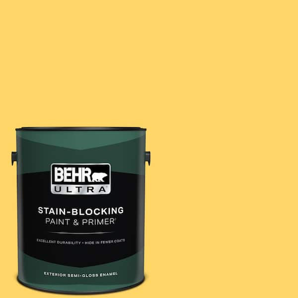 BEHR ULTRA 1 gal. #P290-5 Squash Blossom Semi-Gloss Enamel Exterior Paint & Primer