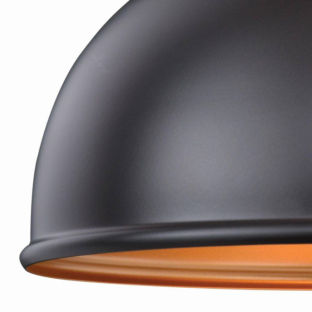 Delano Black and Gold Indoor/Outdoor Flush Mount Light