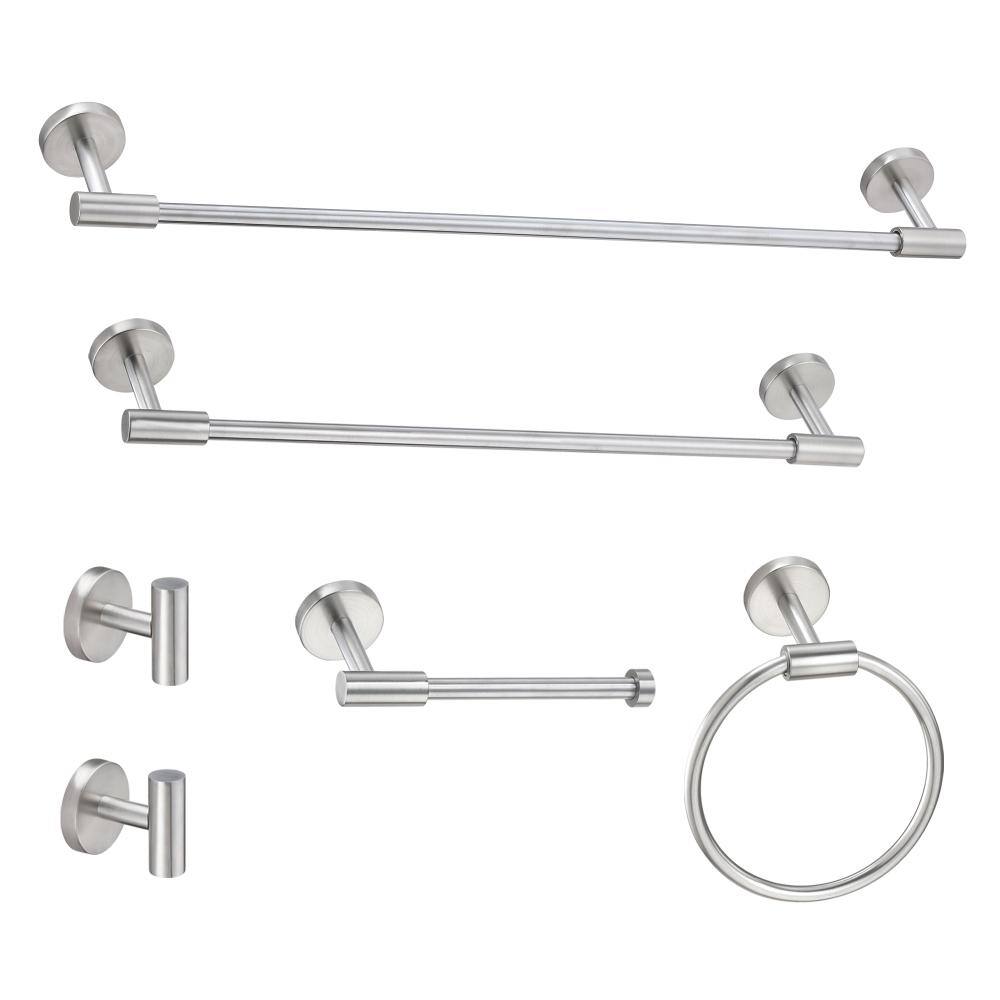 Avex 6-Piece Bath Hardware Set in Brushed Nickel price history on PriceWatchPro