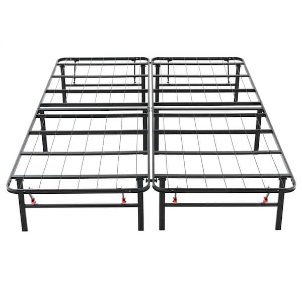 Heavy Duty Metal Platform Bed Frame, Bed Frame Rail Clamp Home Depot