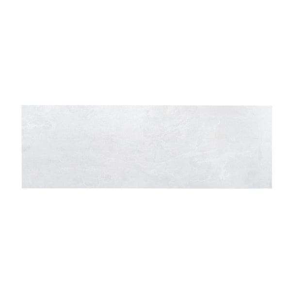Imprint 16x48 in. Soft Cloud White Matte Ceramic Soft Vein Large Tile (15.5 sq ft/case, 3-Pack)