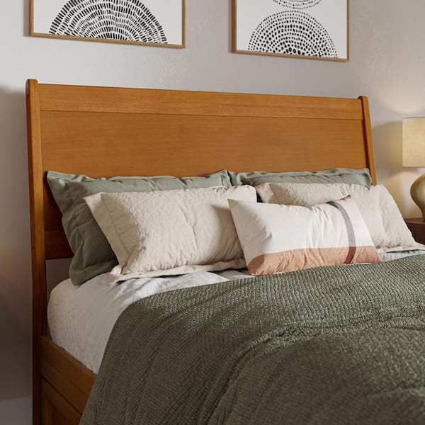 AFI Casanova Light Toffee Natural Bronze Full Solid Wood Panel Headboard