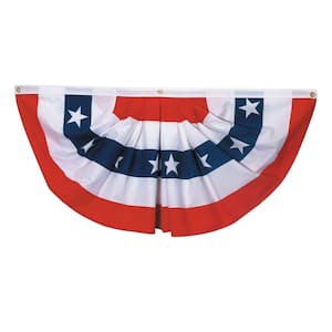 3 ft. x 6 ft. Poly-Cotton Stars and Stripes Full-Fan Flag