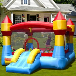 Multi-color Kid Inflatable Bounce House Castle Moonwalk Playhouse Jumper Slide