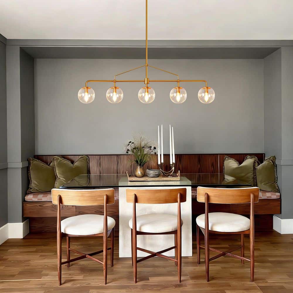 5-Light Electroplated gold Gold Chandelier Glass Chandelier Sputnik Chandelier For Living Room with no bulbs included price history on PriceWatchPro