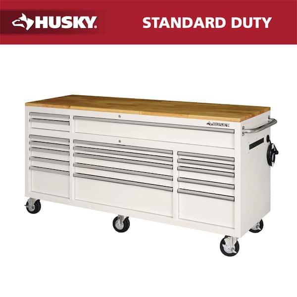Tool Storage 72 in. W Standard Duty Gloss White Mobile Workbench Tool Chest