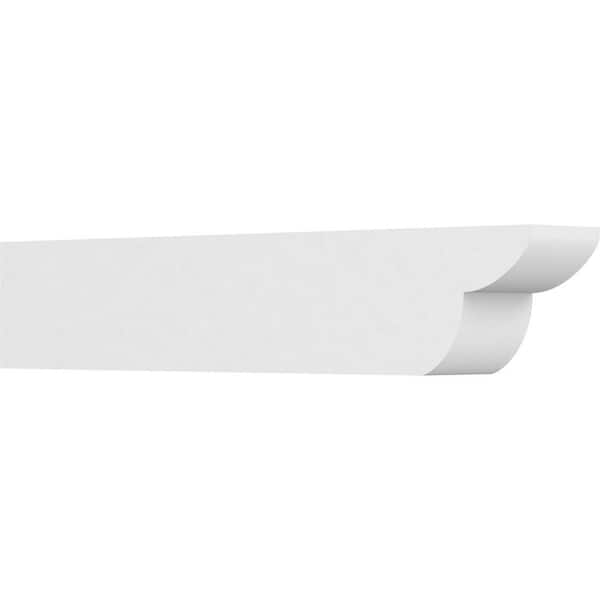 Ekena Millwork 6 in. x 8 in. x 42 in. Standard Crestline Architectural Grade PVC Rafter Tail Brace