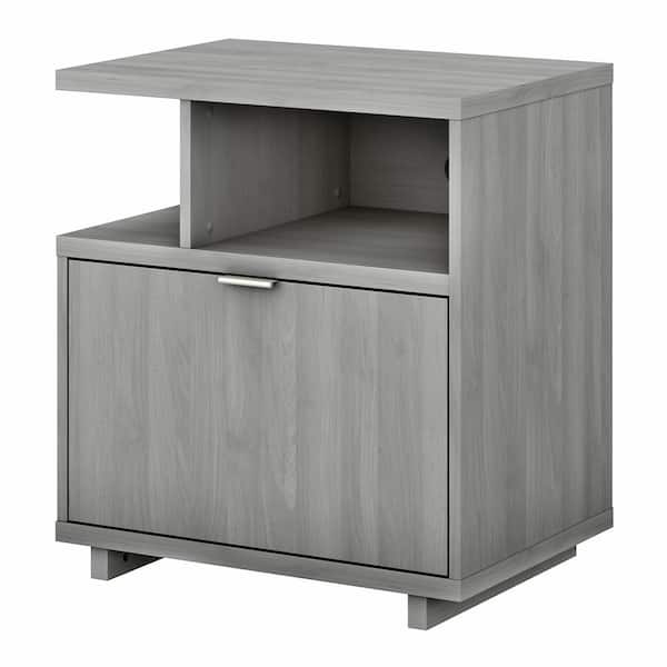 Bush Furniture Madison Avenue Modern Gray Lateral File Cabinet with Shelves