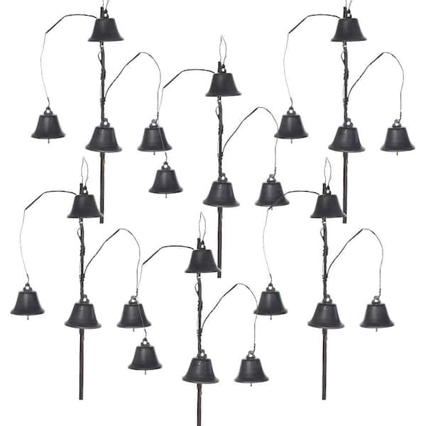 A & B Home 30" Sprays with Bells - Set of 6 - Gray