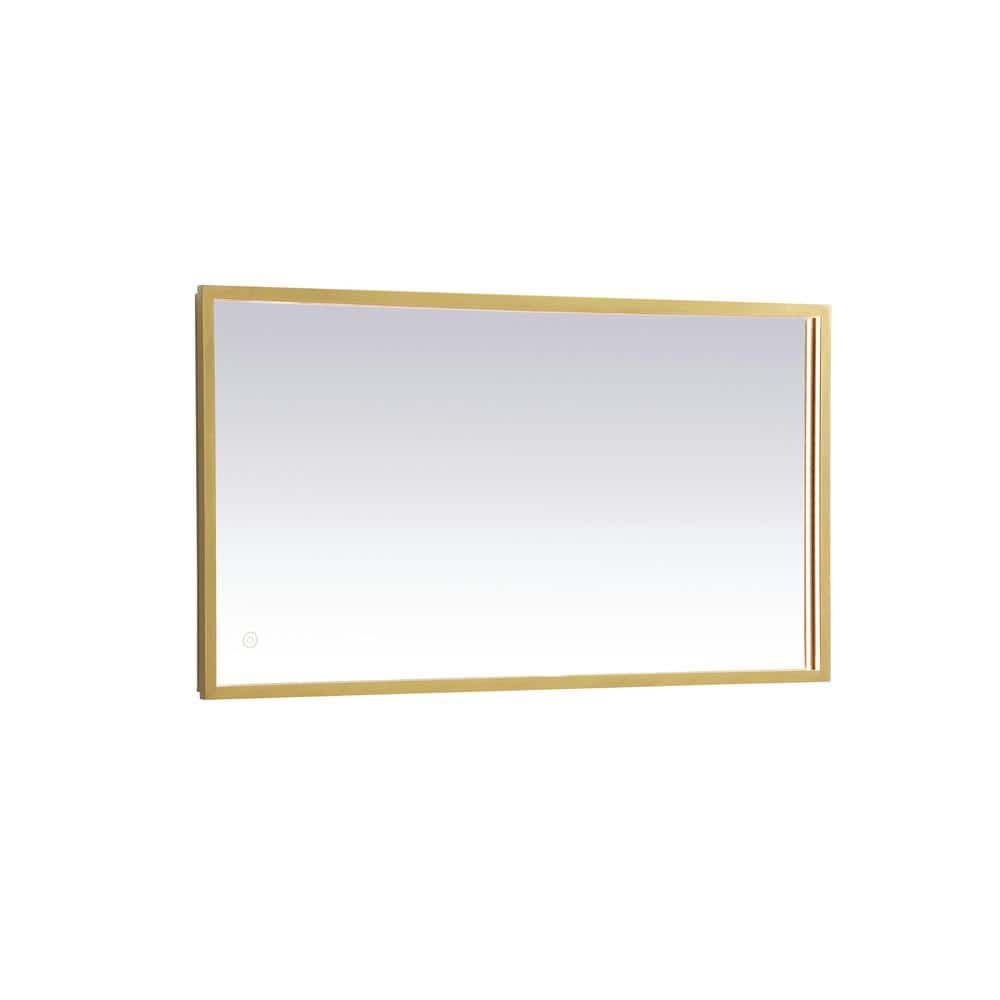 Timeless Home 20 in. W x 36 in. H Modern Rectangular Aluminum Framed LED Ba