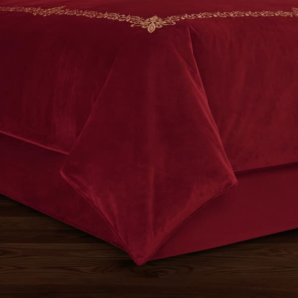 Velvet bed skirt clearance queen