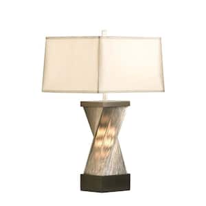 Torque 28 in. Satin Nickel Structural Table Lamp