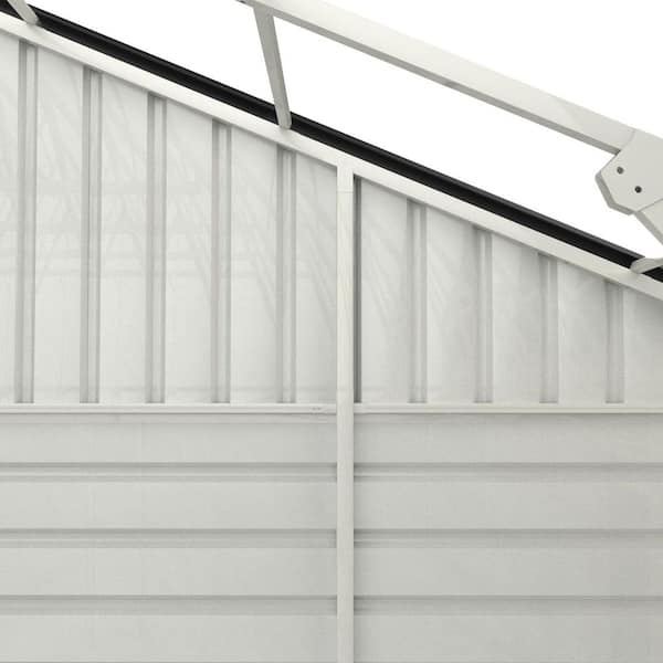 Boosicavelly 25 ft. x 33 ft. White Meta Outdoor Garage with Side