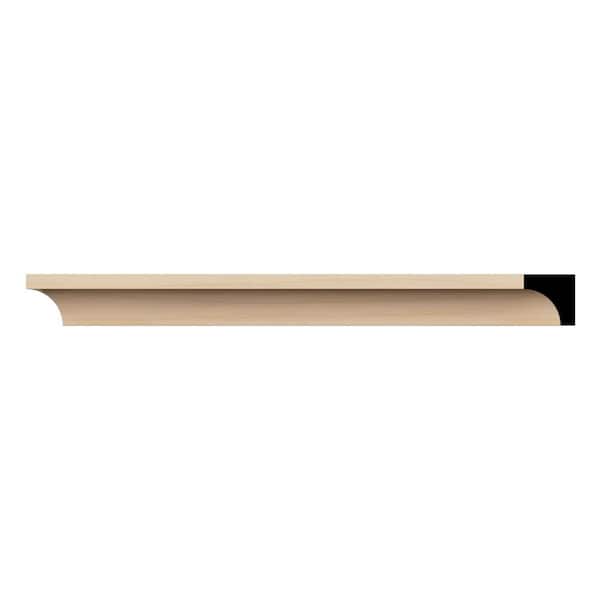 Ekena Millwork WM100 0.69 in. D x 0.69 in. W x 96 in. L Wood (Alder) Crown Molding
