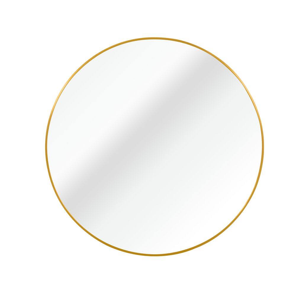 32 in. W x 32 in. H Round Framed Wall Mounted Bathroom Vanity Mirror in Gold price history on PriceWatchPro