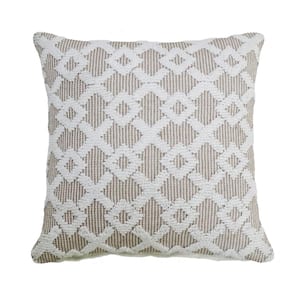 20 in. x 20 in. Decorative Accent Throw Pillow with Geo Texture