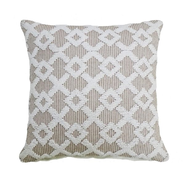20 in. x 20 in. Decorative Accent Throw Pillow with Geo Texture