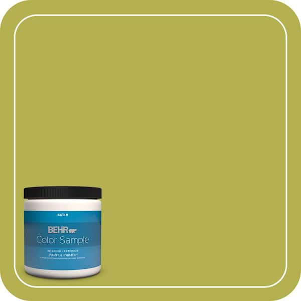 BEHR PREMIUM PLUS 8 oz. #P350-6 Laser Satin Enamel Interior/Exterior Paint & Primer Color Sample