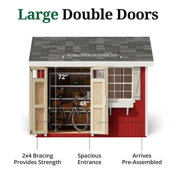 Little Cottage Co. Colonial Pinehurst 8 ft. x 10 ft. Outdoor