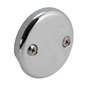 Universal 2-Hole Chrome Overflow Faceplate