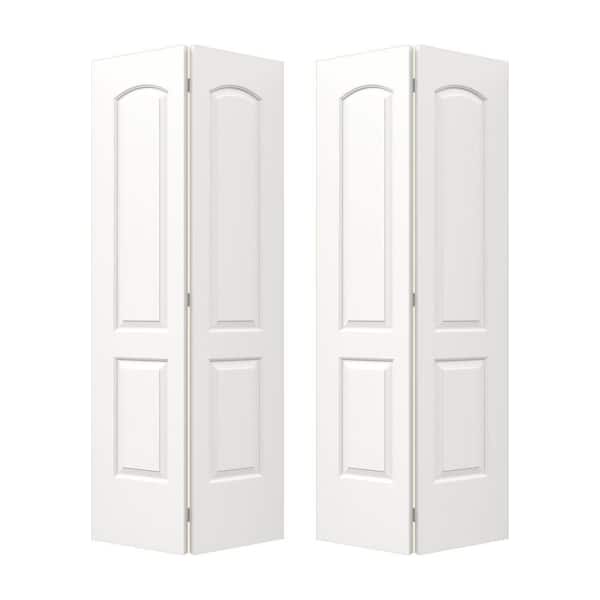 JELD-WEN 36 in. x 80 in. Continental White Painted Smooth Molded Composite Closet Bi-Fold Double Door