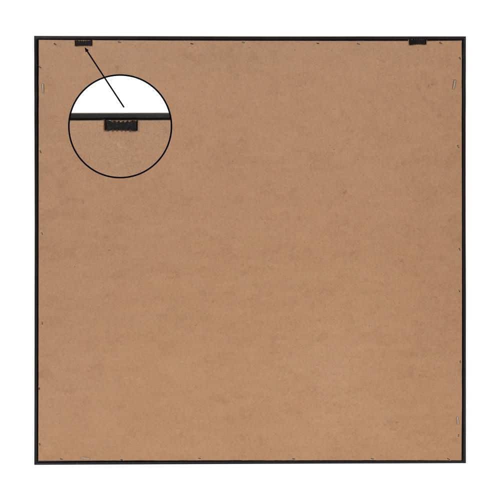 Minimalist Evergreen Trees Sketch Canvas Wall Art, 30x30, Brown Frame