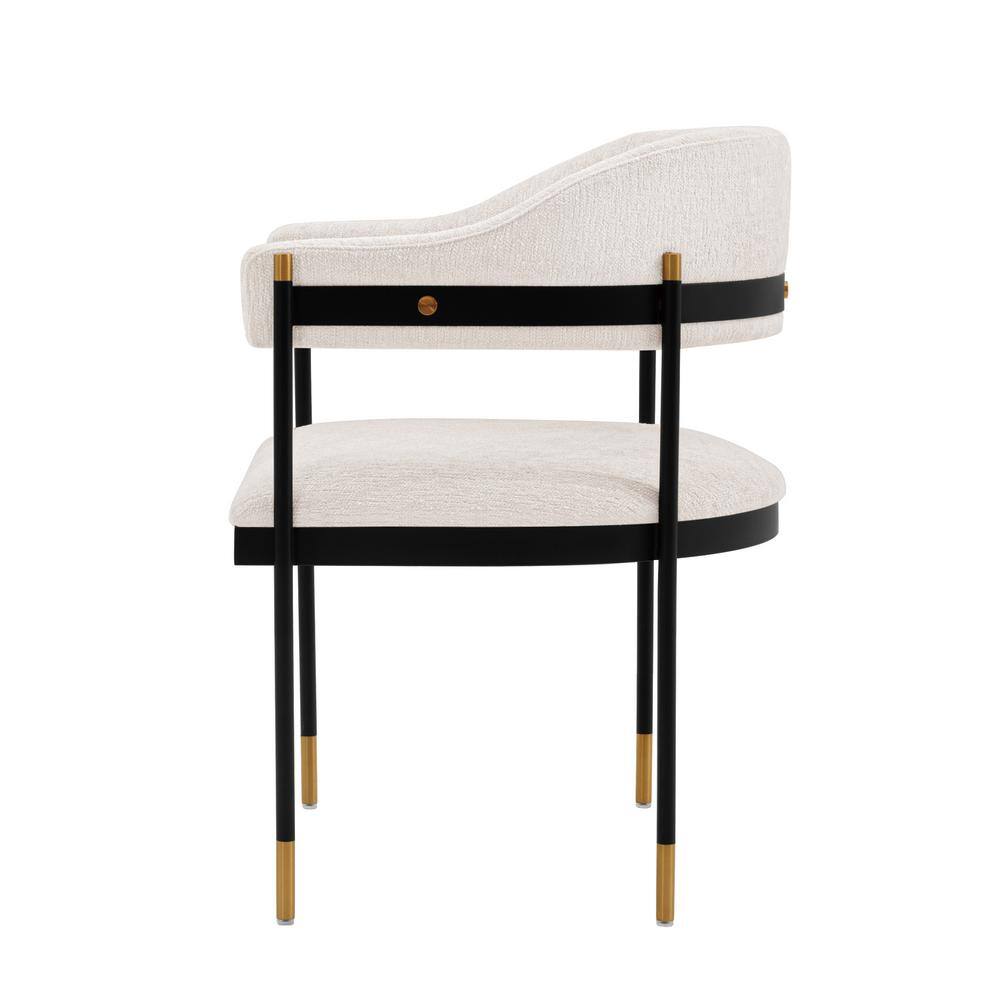 Lia Chenille Dining Armchair - Thumbnail 5