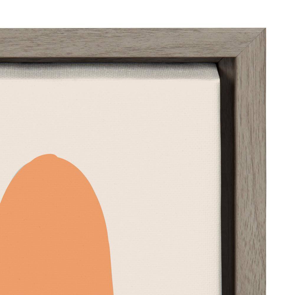 Gray and Beige Abstract Surfboard Canvas Print, 23x33
