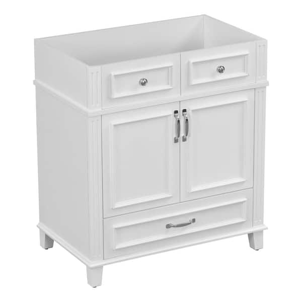 Cesicia 29.4 in. W x 17.9 in. D x 33.2 in. H Bath Vanity Cabinet without Top in White with 1-Drawer