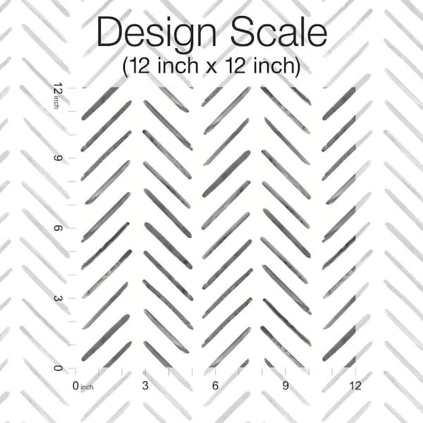 Black Painted Herringbone Matte Non Woven Paper Peel and Stick Wallpaper Roll