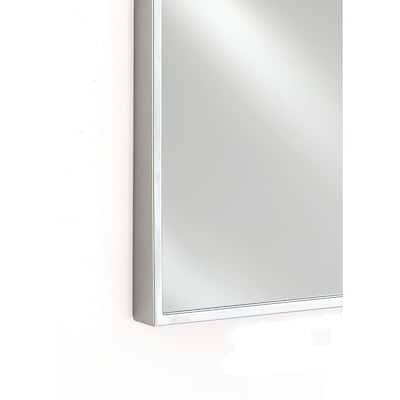 Afina Medium Rectangle Brushed Nickel Modern Mirror 36 In H X 30 W Us 3 8 3036 B The Home Depot Afina Medium Rectangle Brushed Nickel, 24 X 36 Brushed Nickel Vanity Mirror