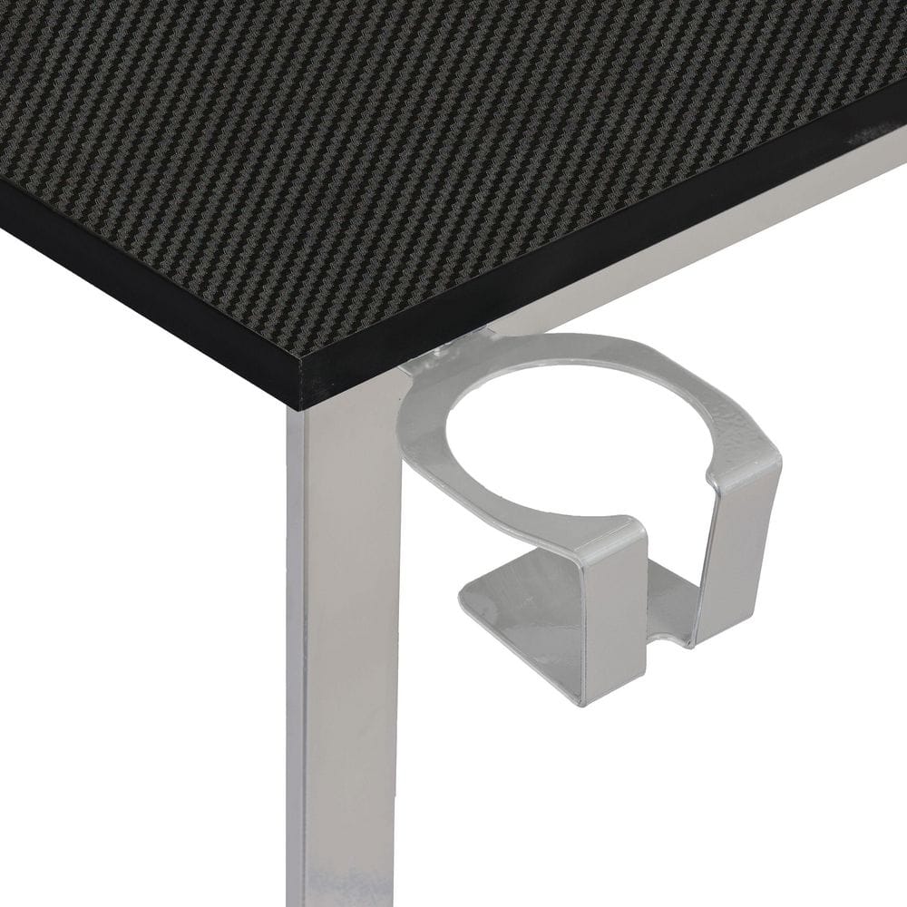 Techni Sport Warrior L-Shaped Gaming Desk with Cup Holders and Headphone Hook